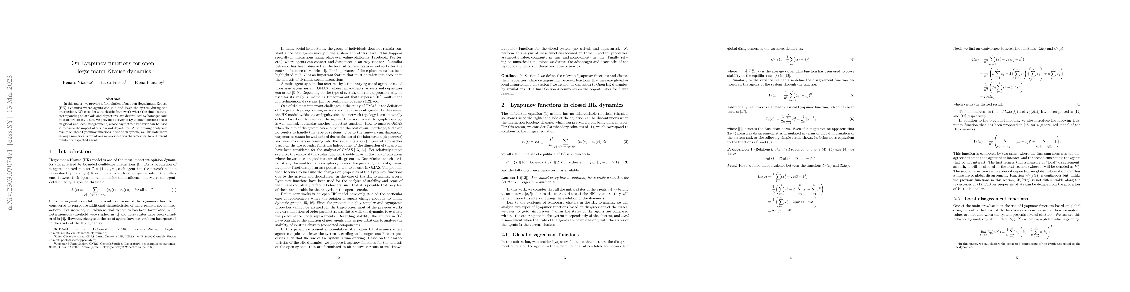 Thumbnail for On Lyapunov functions for open Hegselmann-Krause dynamics