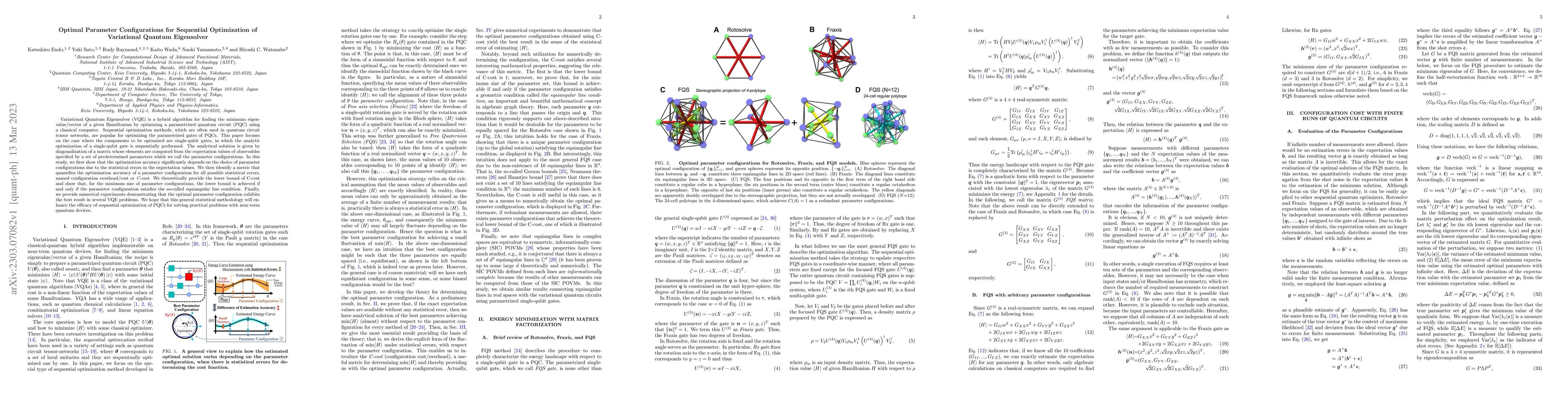 Thumbnail for Optimal Parameter Configurations for Sequential Optimization of
  Variational Quantum Eigensolver
