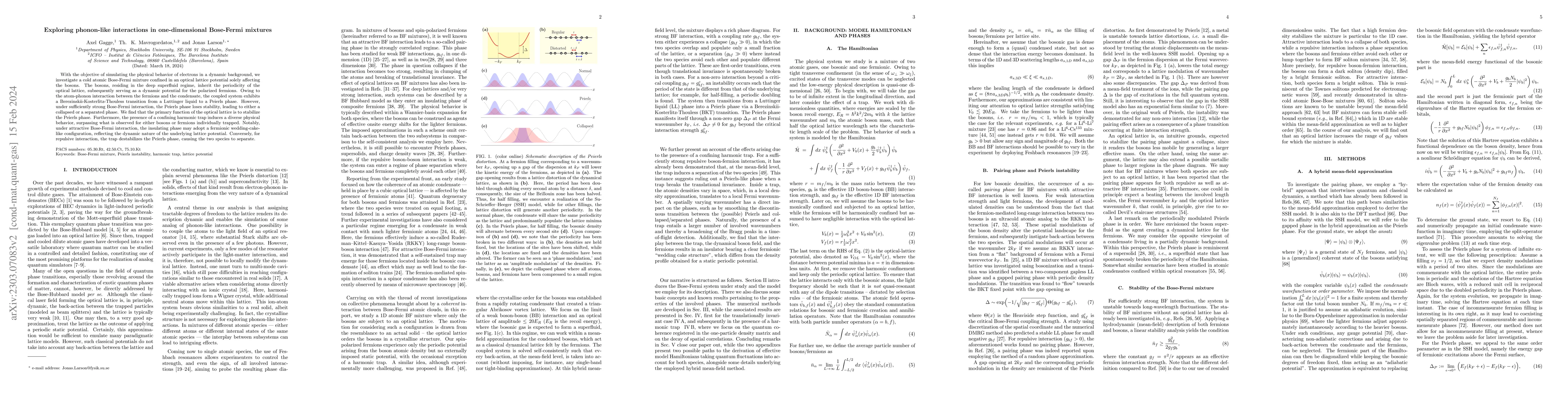 Thumbnail for Exploring phonon-like interactions in one-dimensional Bose-Fermi
  mixtures