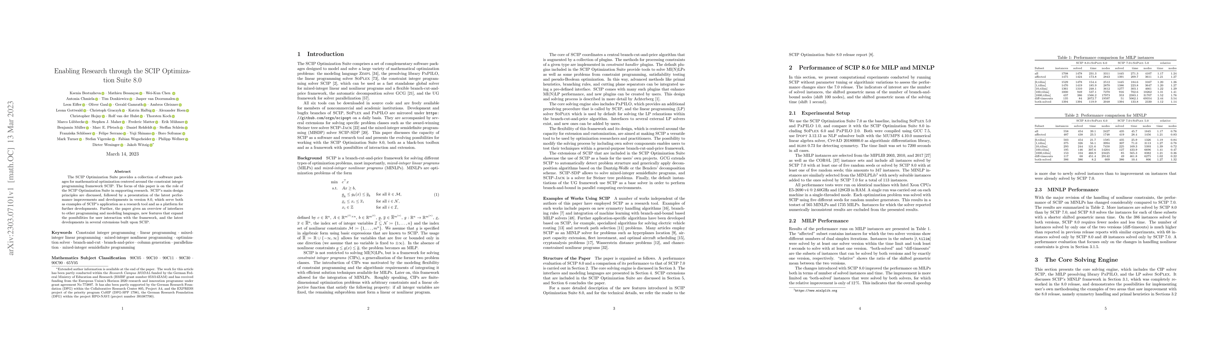 Thumbnail for Enabling Research through the SCIP Optimization Suite 8.0