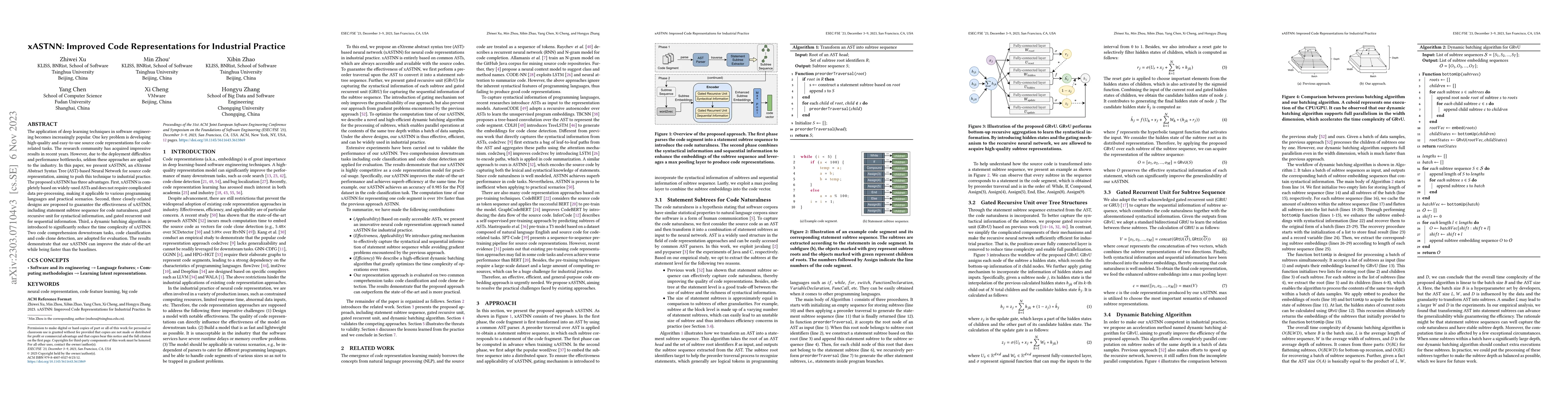 Thumbnail for xASTNN: Improved Code Representations for Industrial Practice