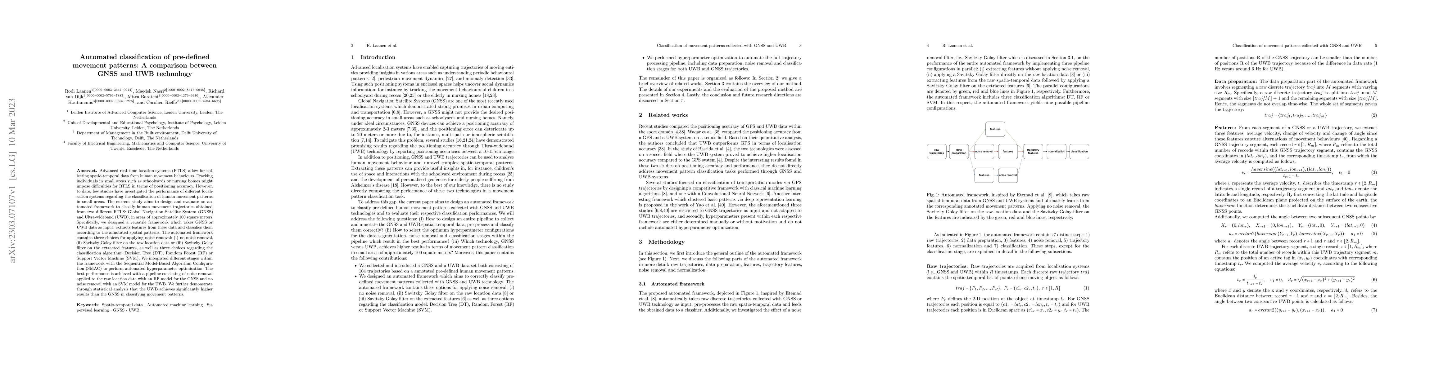 Thumbnail for Automated classification of pre-defined movement patterns: A comparison
  between GNSS and UWB technology
