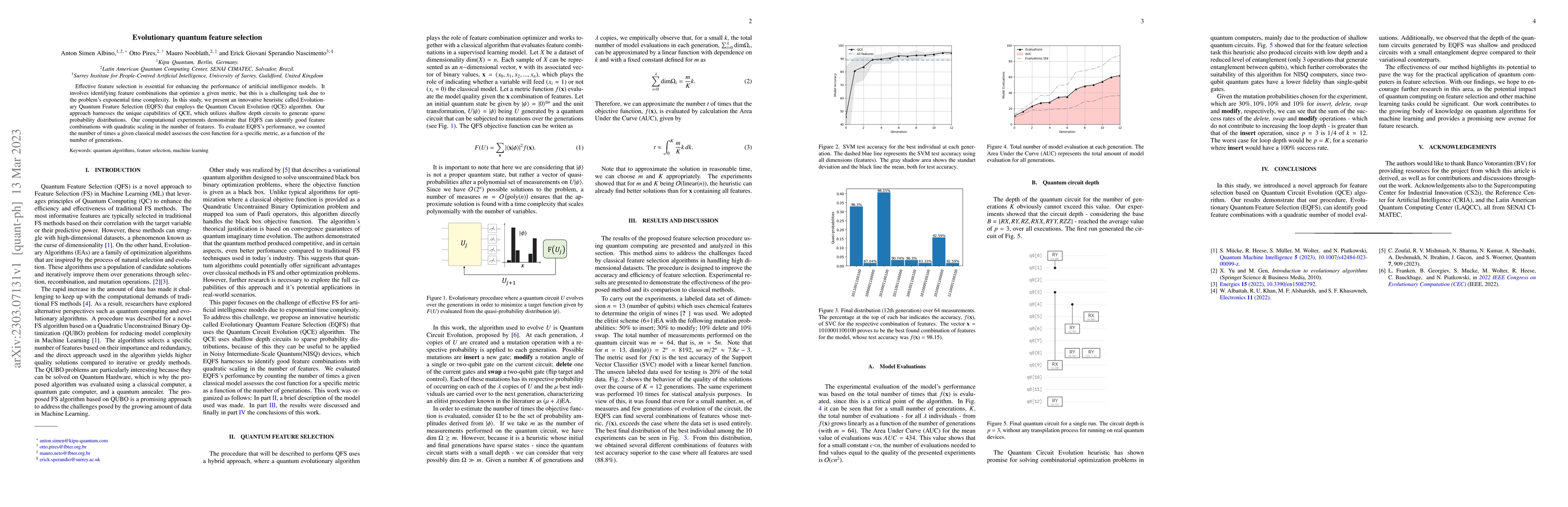 Thumbnail for Evolutionary quantum feature selection