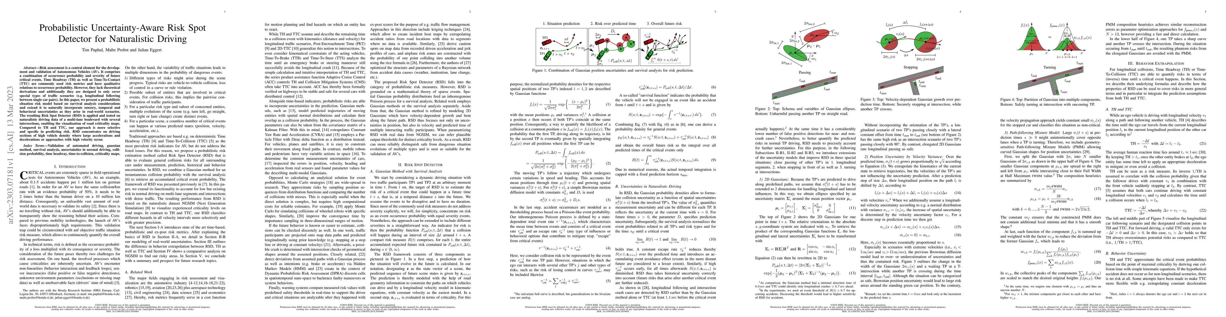 Thumbnail for Probabilistic Uncertainty-Aware Risk Spot Detector for Naturalistic
  Driving