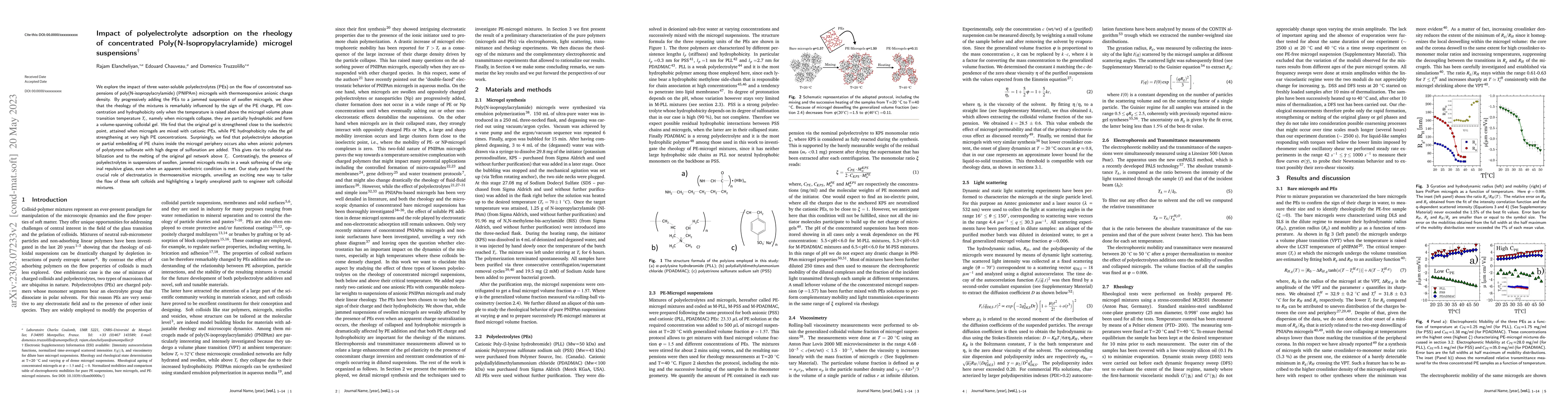 Thumbnail for Impact of polyelectrolyte adsorption on the rheology of concentrated
  Poly(N-Isopropylacrylamide) microgel suspensions