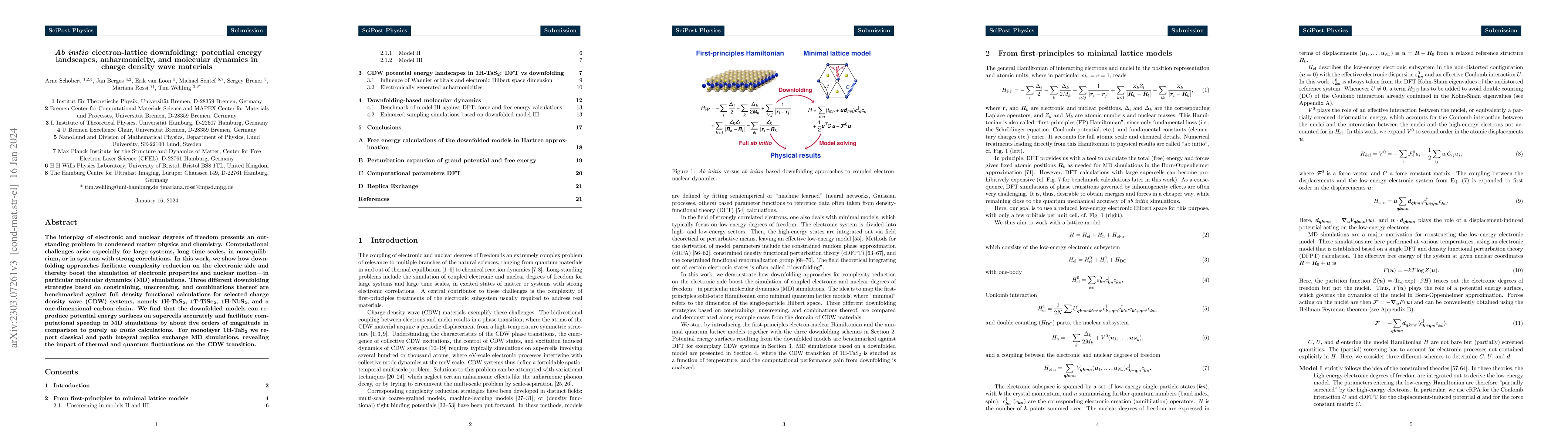 Thumbnail for Ab initio electron-lattice downfolding: potential energy landscapes,
  anharmonicity, and molecular dynamics in charge density wave materials