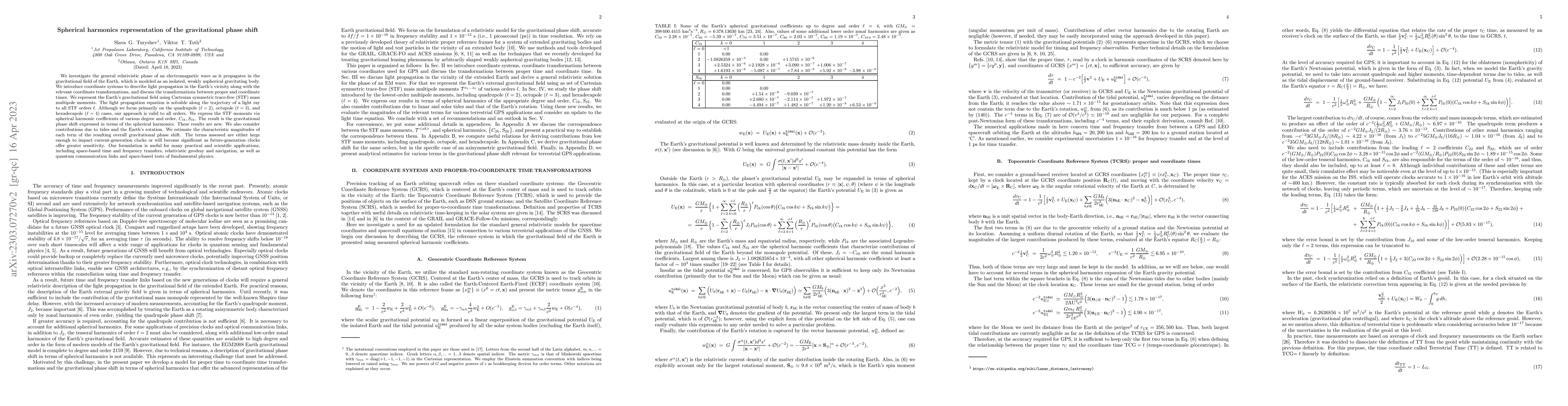 Thumbnail for Spherical harmonics representation of the gravitational phase shift