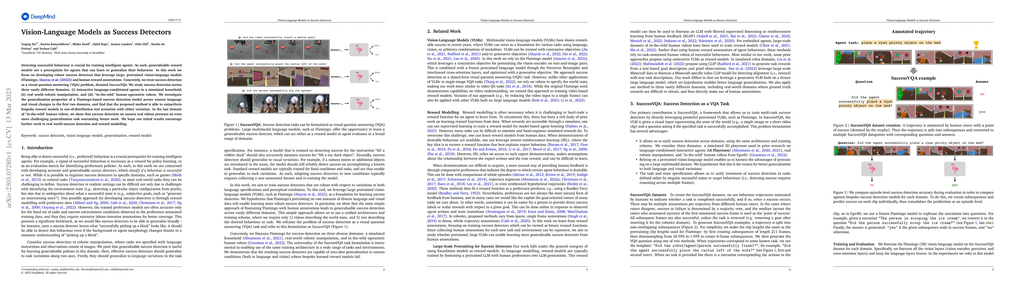 Thumbnail for Vision-Language Models as Success Detectors