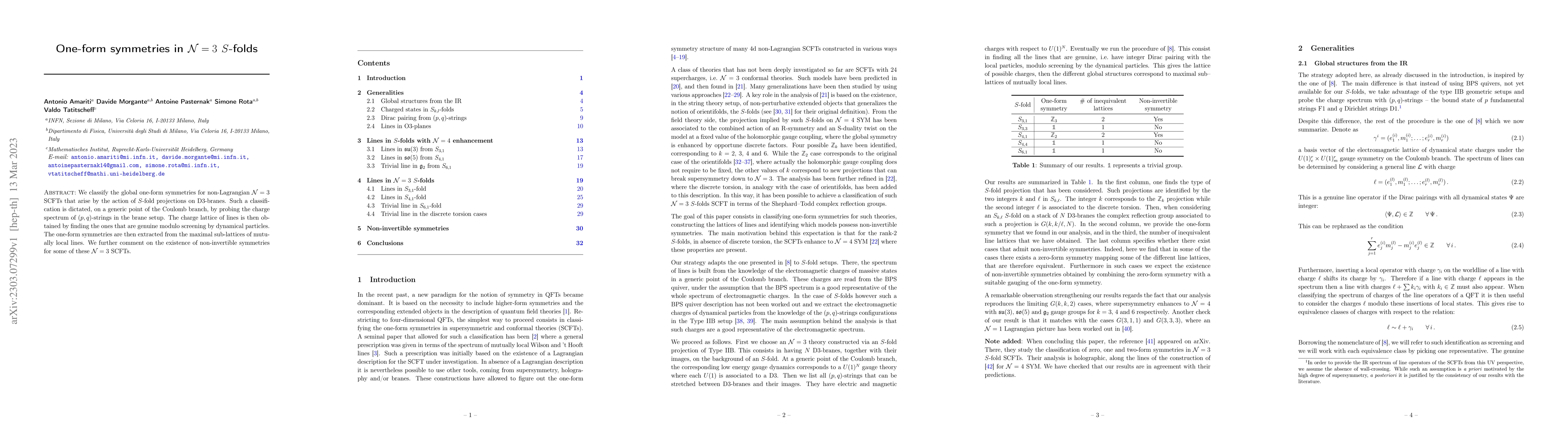 Thumbnail for One-form symmetries in $\mathcal{N} = 3$ $S$-folds