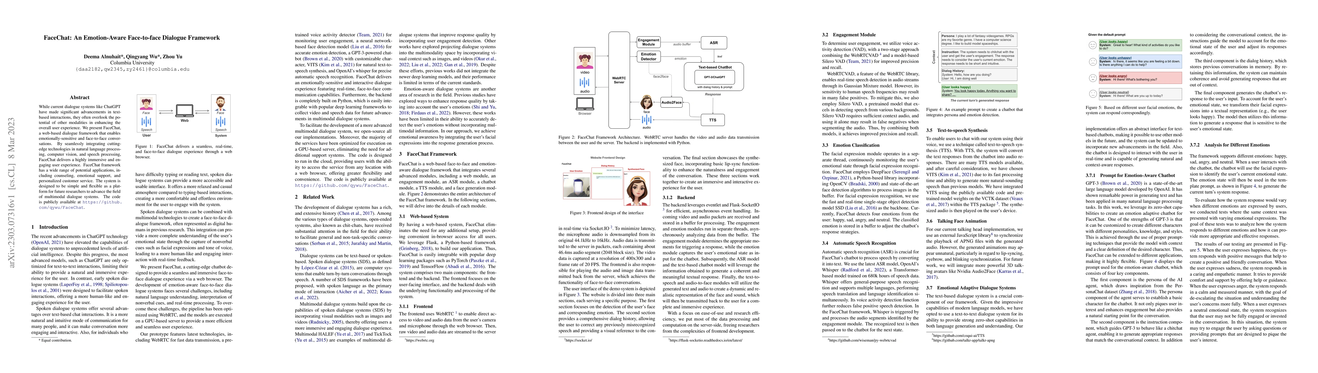 Thumbnail for FaceChat: An Emotion-Aware Face-to-face Dialogue Framework