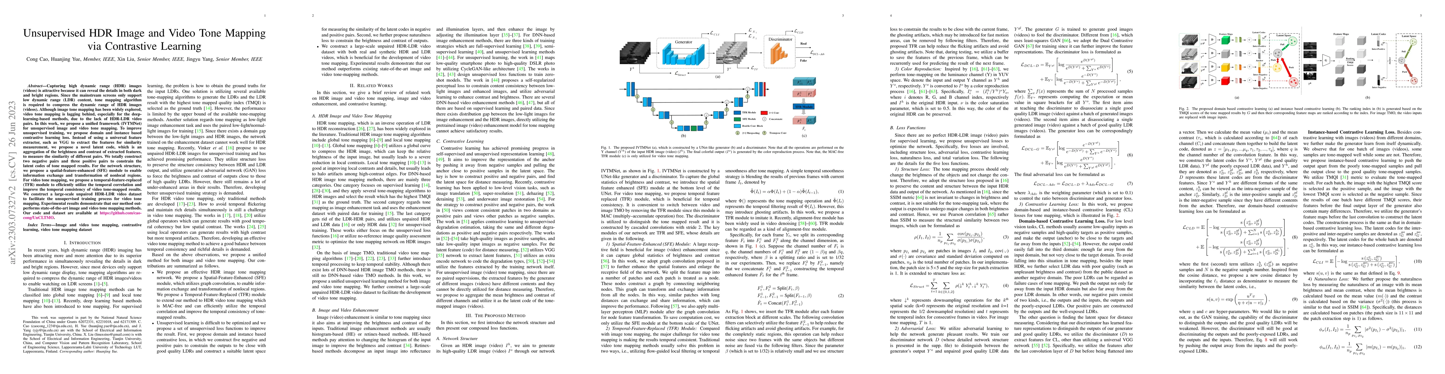Thumbnail for Unsupervised HDR Image and Video Tone Mapping via Contrastive Learning