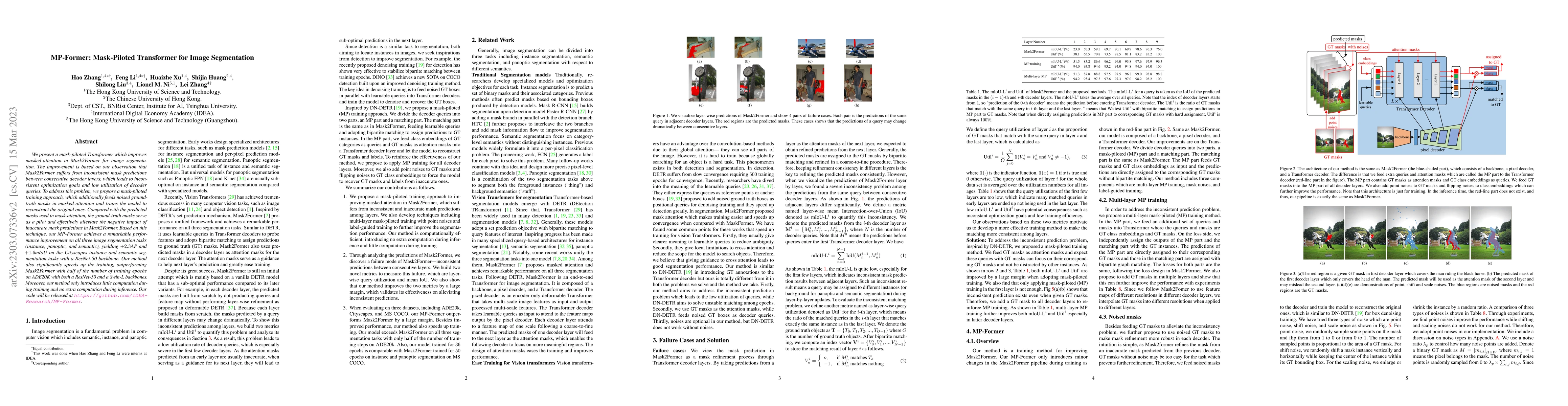 Thumbnail for MP-Former: Mask-Piloted Transformer for Image Segmentation
