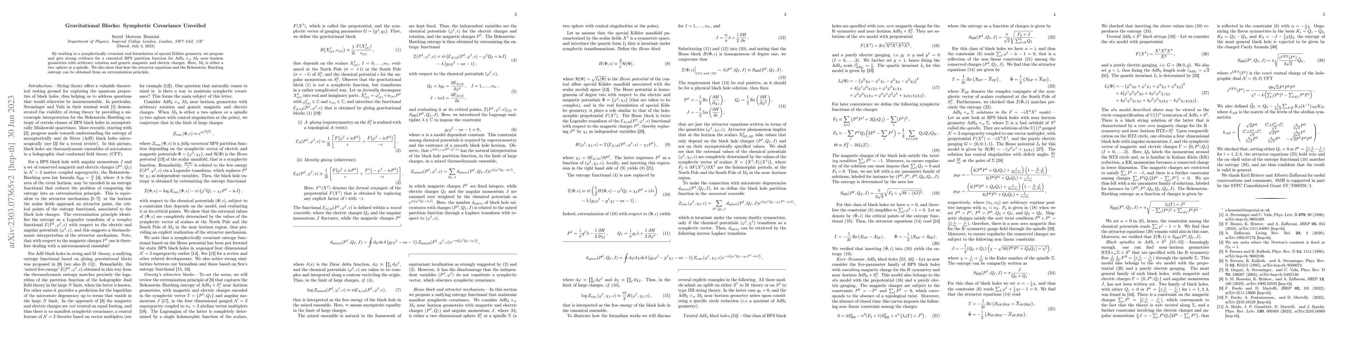 Thumbnail for Gravitational Blocks: Symplectic Covariance Unveiled