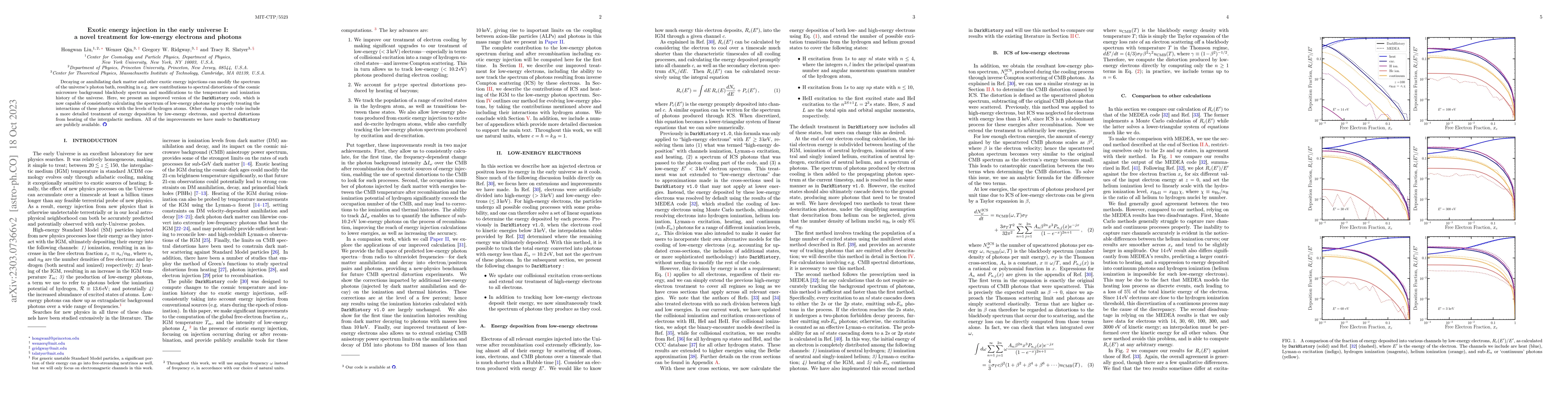 Thumbnail for Exotic energy injection in the early universe I: a novel treatment for
  low-energy electrons and photons