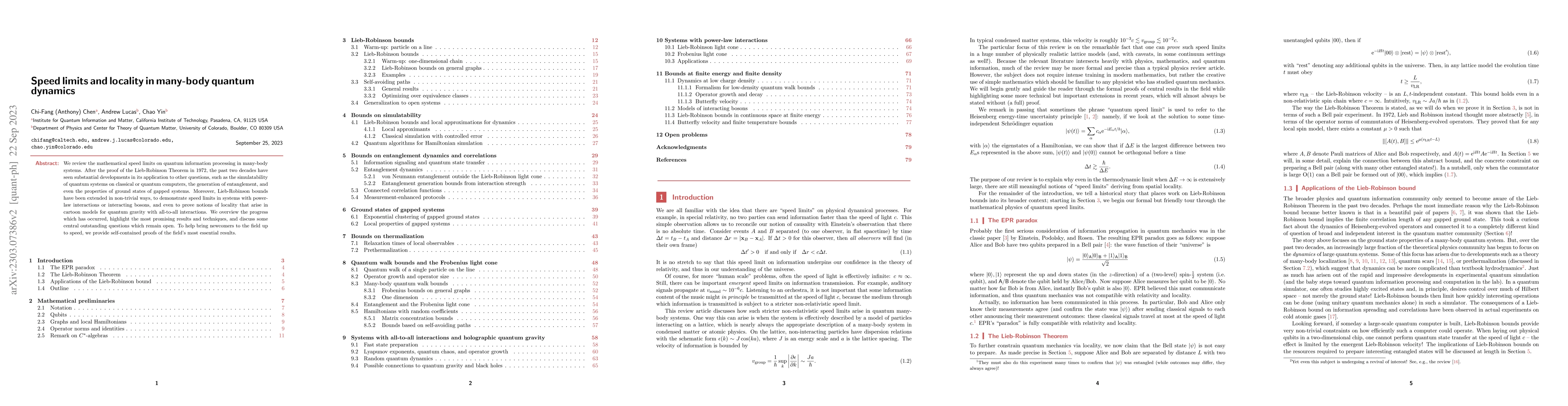 Thumbnail for Speed limits and locality in many-body quantum dynamics