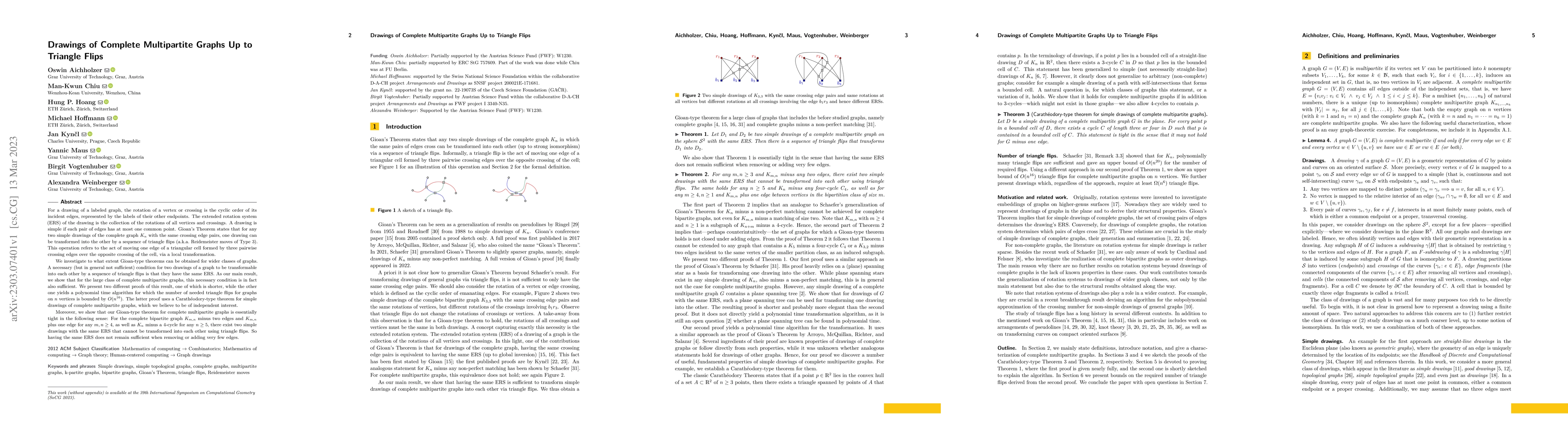 Thumbnail for Drawings of Complete Multipartite Graphs Up to Triangle Flips