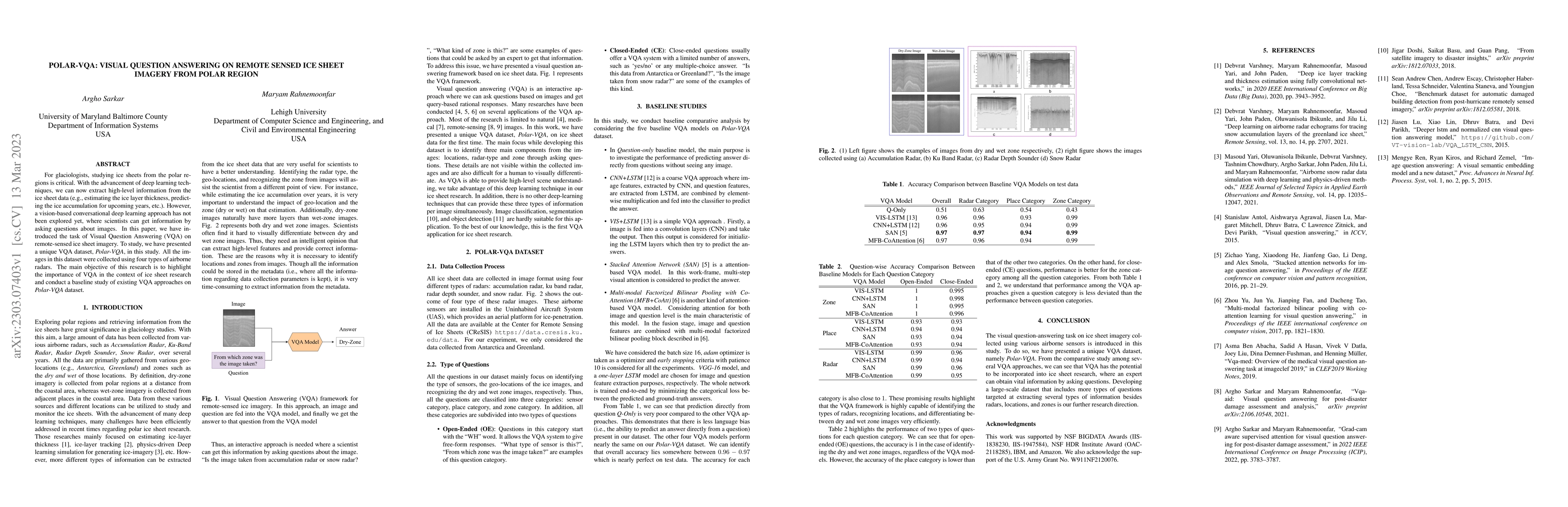 Thumbnail for Polar-VQA: Visual Question Answering on Remote Sensed Ice sheet Imagery
  from Polar Region