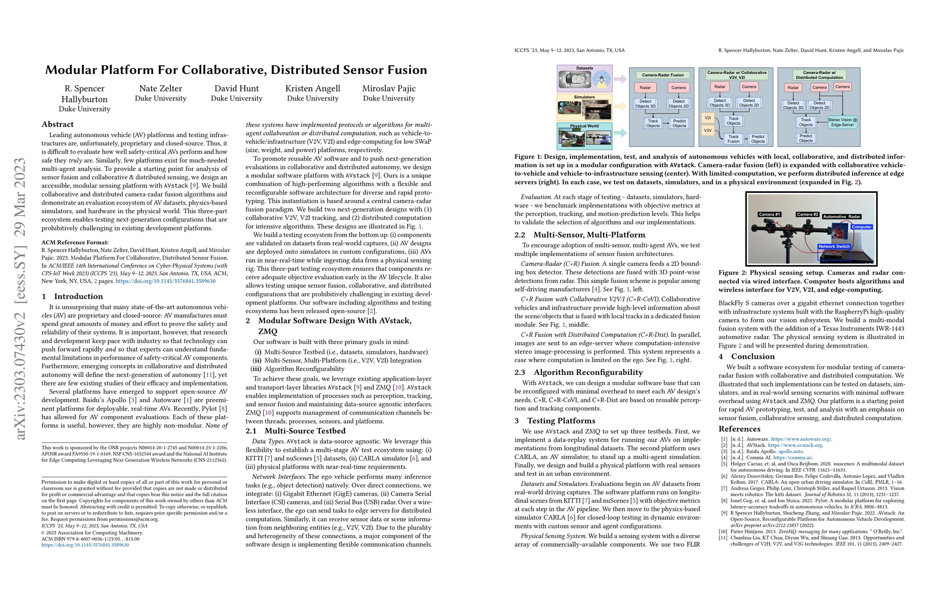 Thumbnail for A Modular Platform For Collaborative, Distributed Sensor Fusion