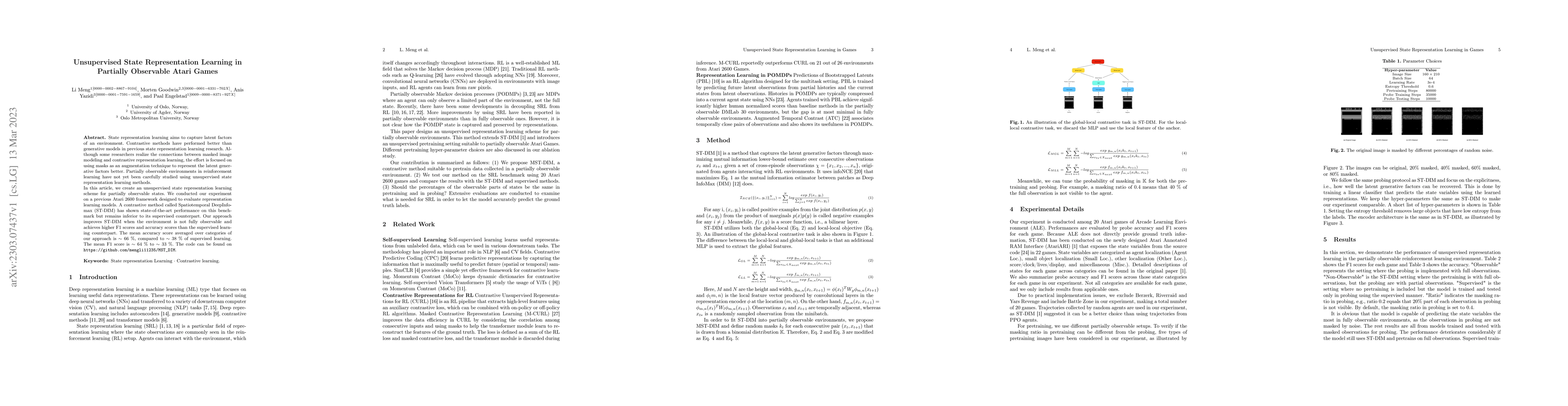 Thumbnail for Unsupervised Representation Learning in Partially Observable Atari Games