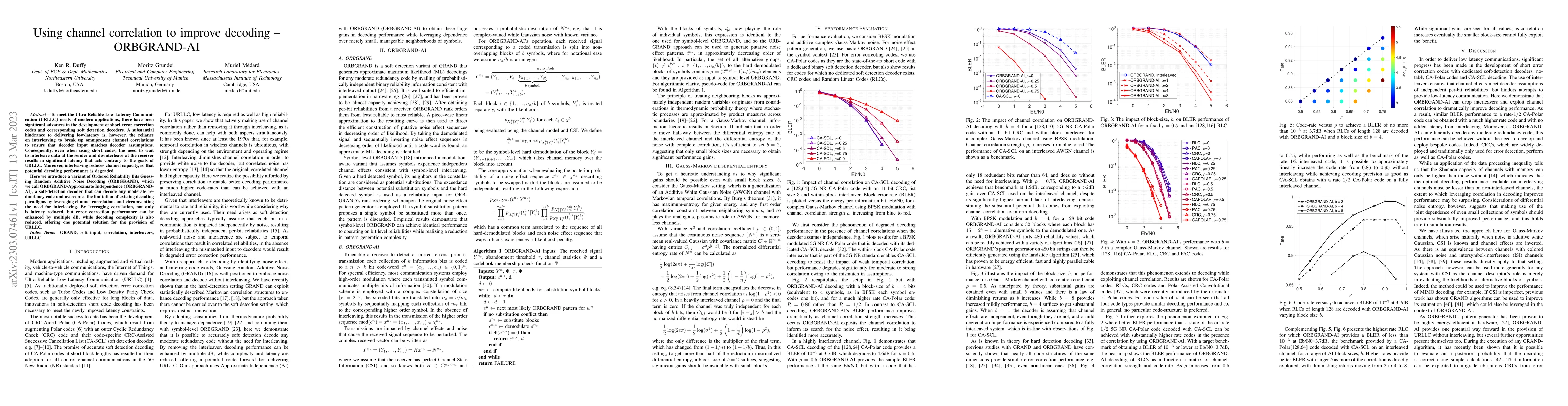 Thumbnail for Using channel correlation to improve decoding -- ORBGRAND-AI