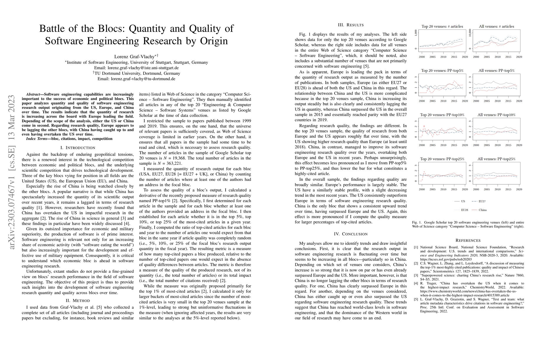 Thumbnail for Battle of the Blocs: Quantity and Quality of Software Engineering
  Research by Origin