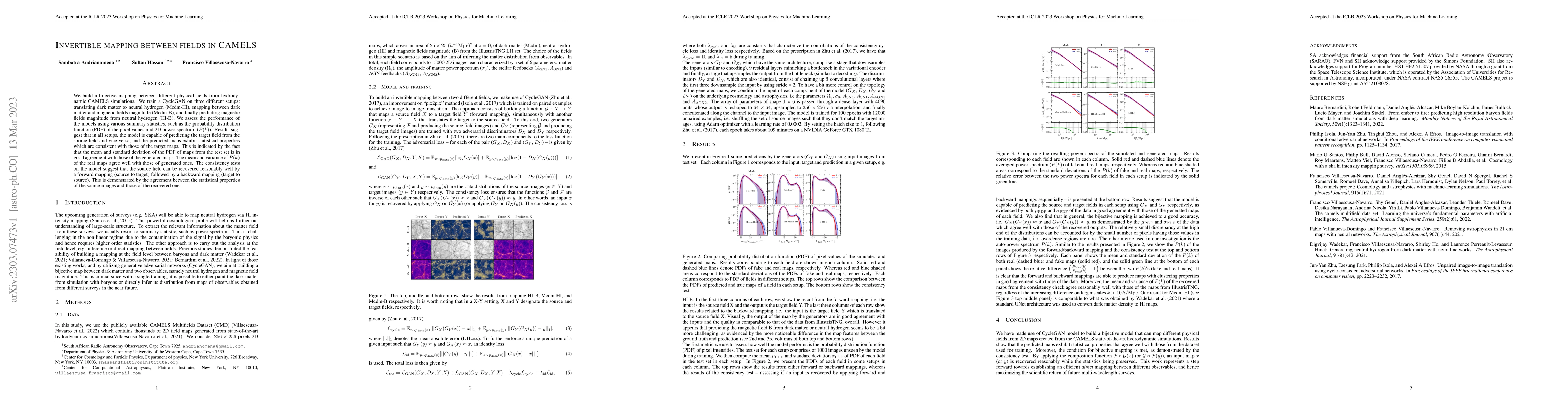 Thumbnail for Invertible mapping between fields in CAMELS