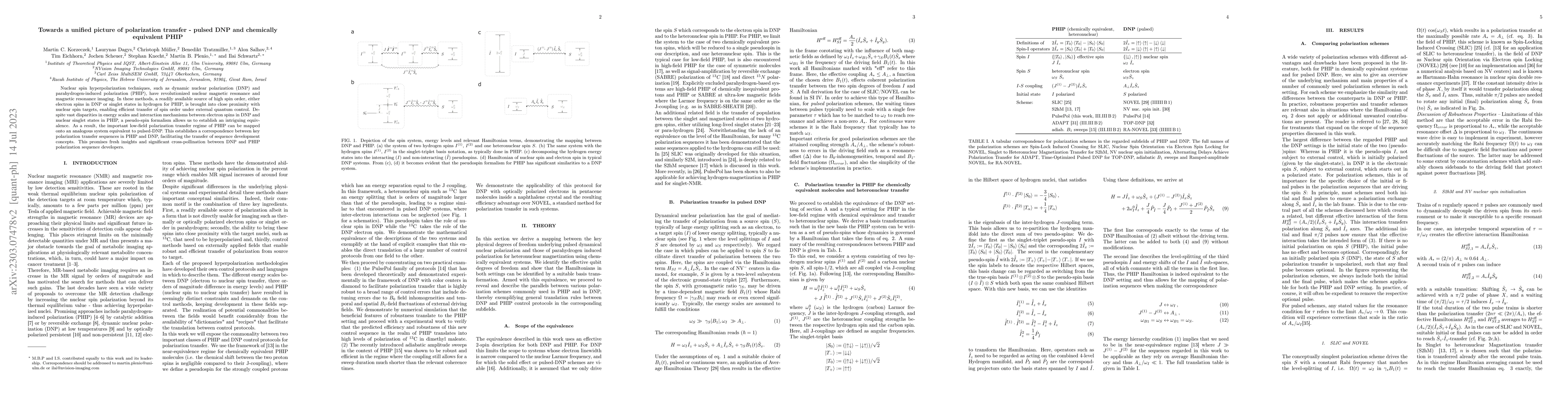 Thumbnail for Towards a unified picture of polarization transfer -- pulsed DNP and
  chemically equivalent PHIP