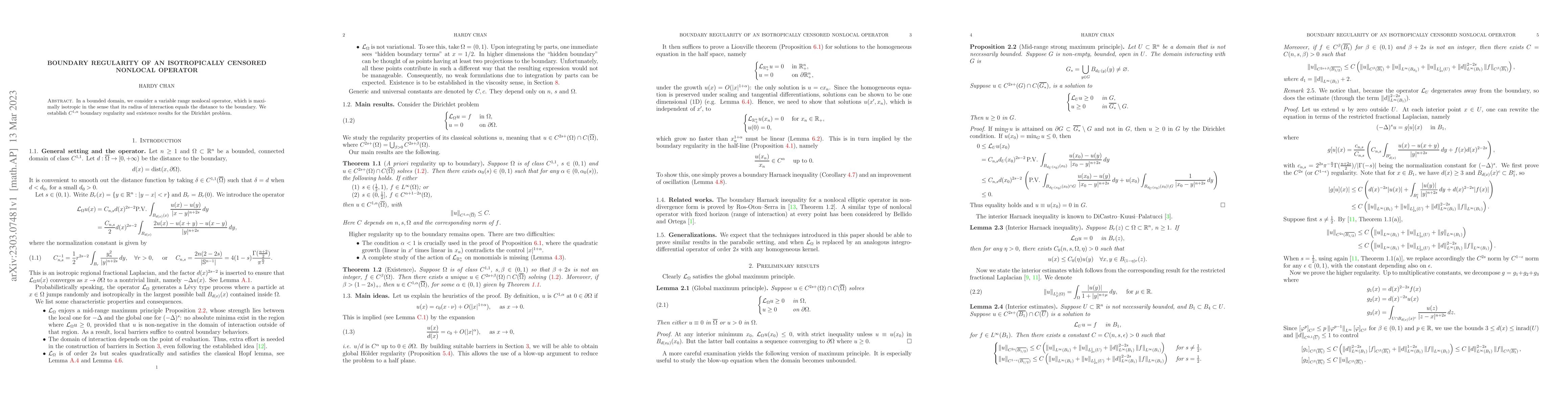 Thumbnail for Boundary regularity of an isotropically censored nonlocal operator