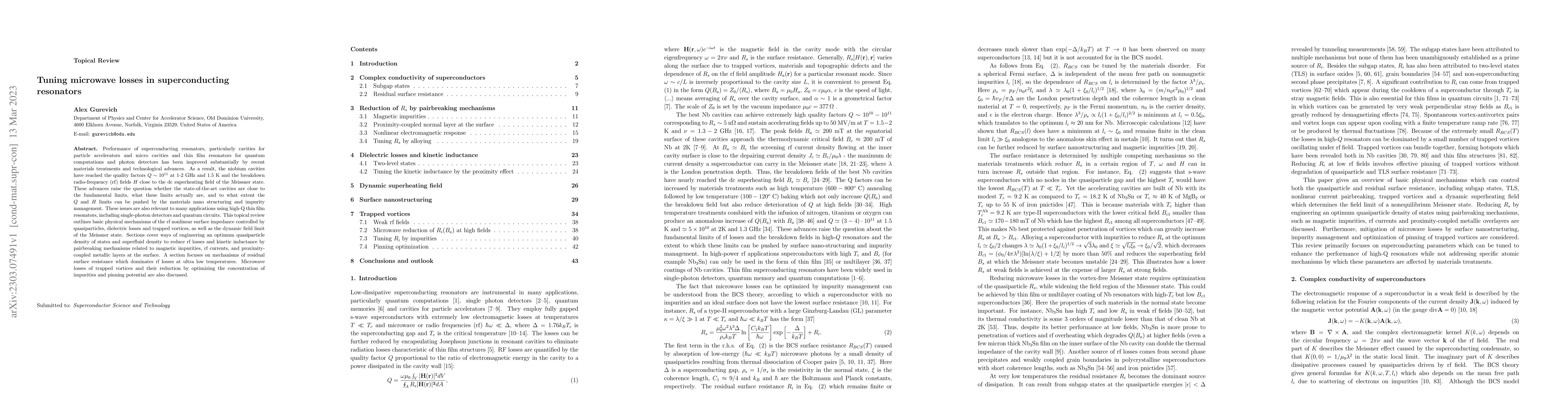 Thumbnail for Tuning microwave losses in superconducting resonators
