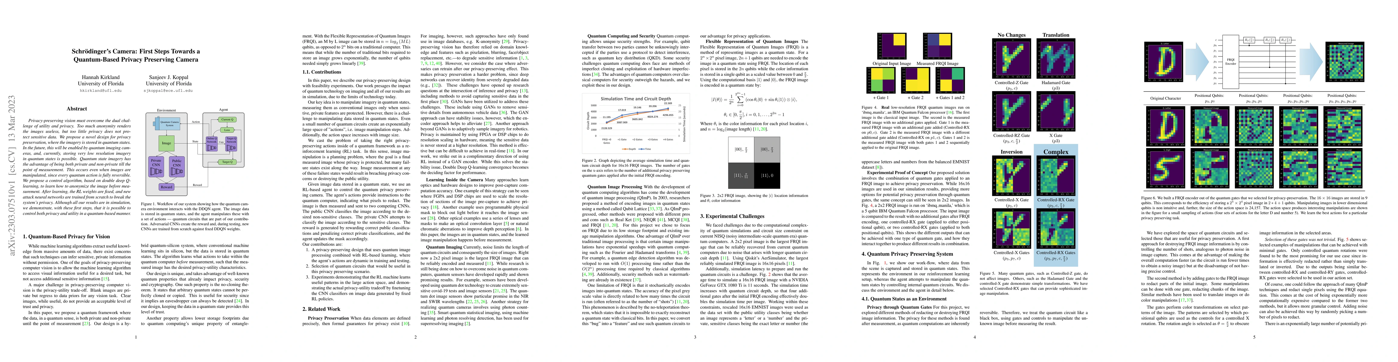 Thumbnail for Schr\"odinger's Camera: First Steps Towards a Quantum-Based Privacy
  Preserving Camera