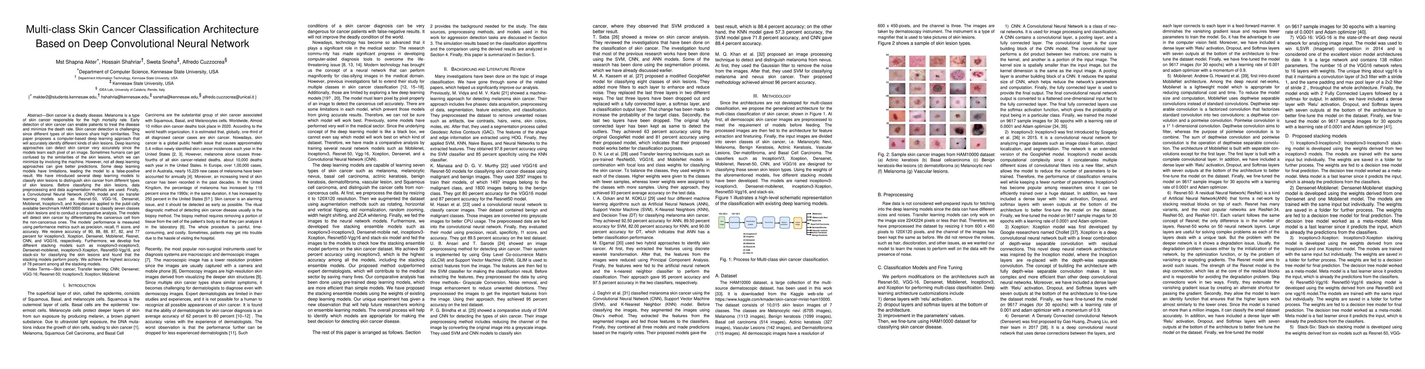 Thumbnail for Multi-class Skin Cancer Classification Architecture Based on Deep
  Convolutional Neural Network