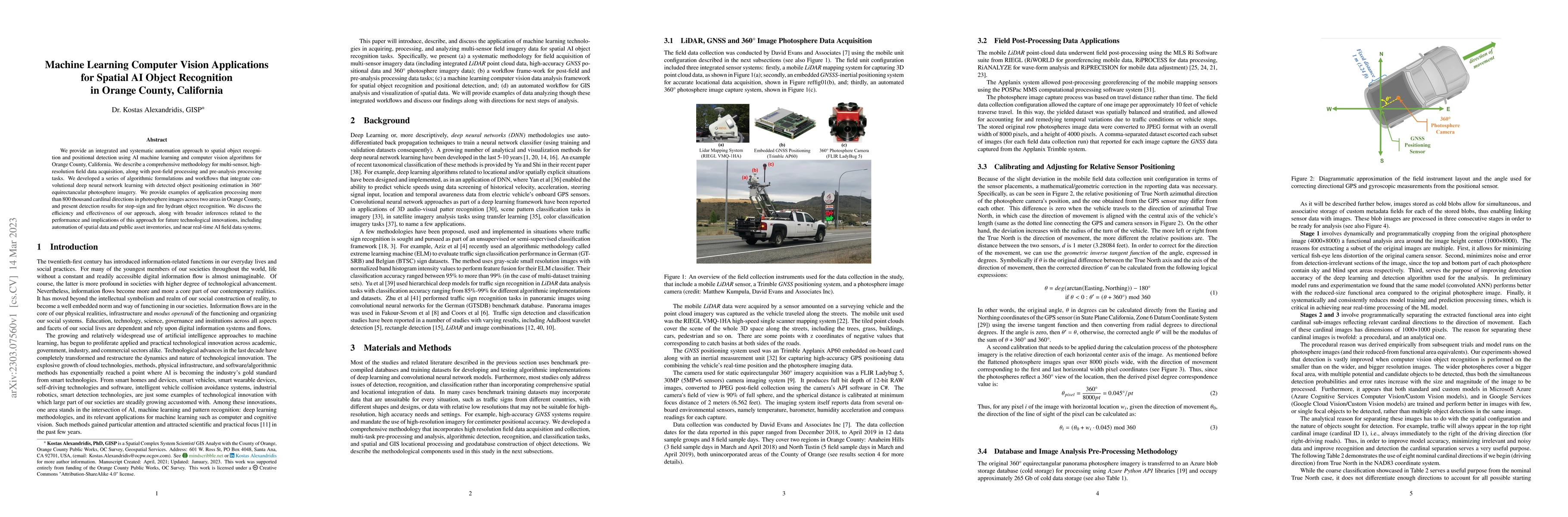 Thumbnail for Machine Learning Computer Vision Applications for Spatial AI Object
  Recognition in Orange County, California