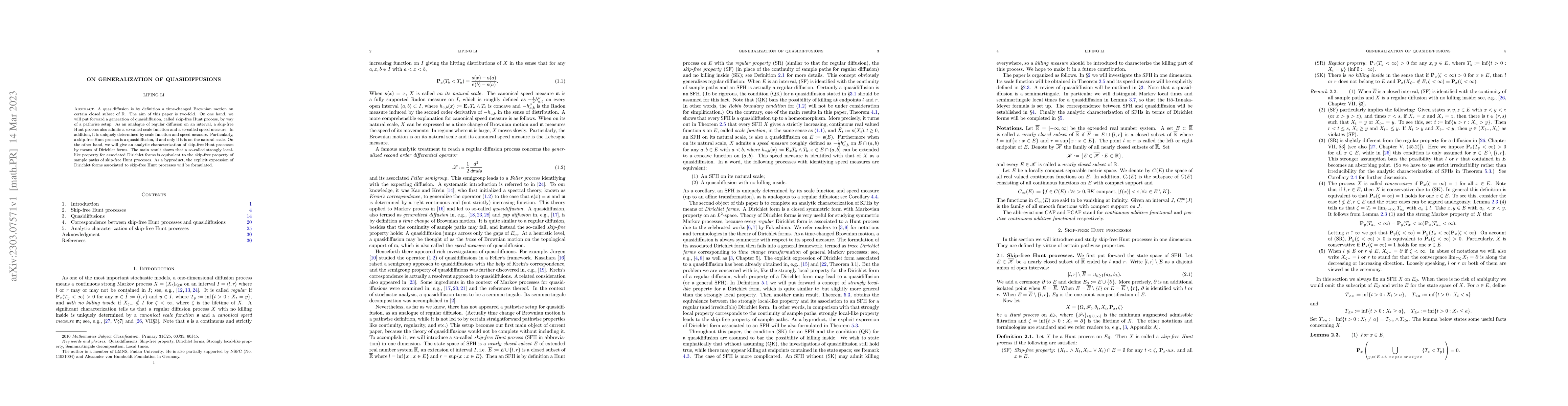 Thumbnail for On generalization of quasidiffusions