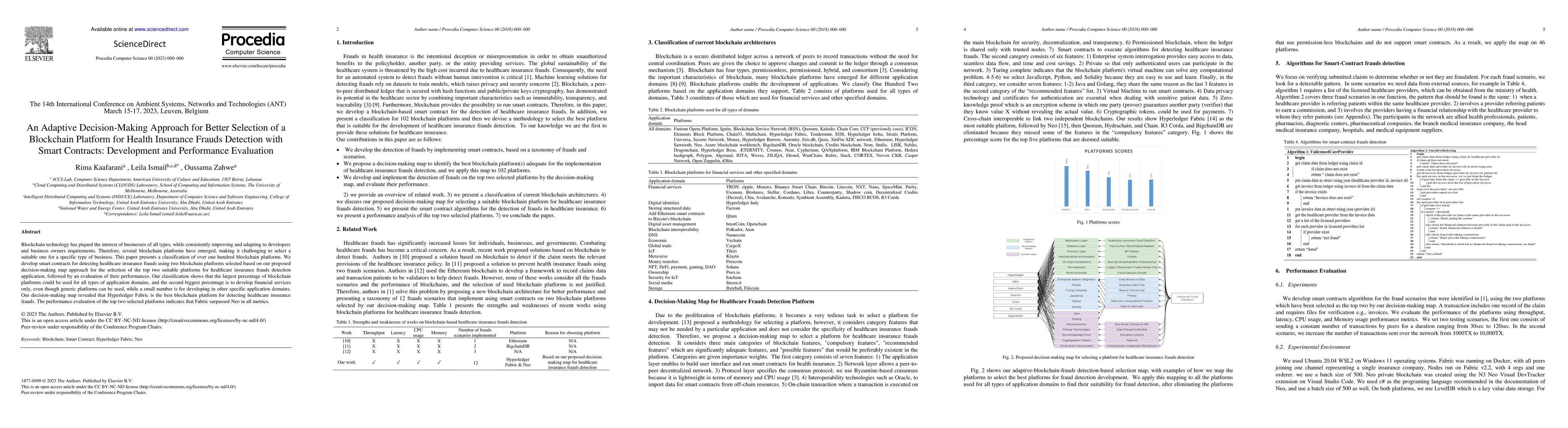 Thumbnail for An Adaptive Decision-Making Approach for Better Selection of a
  Blockchain Platform for Health Insurance Frauds Detection with Smart
  Contracts: Development and Performance Evaluation