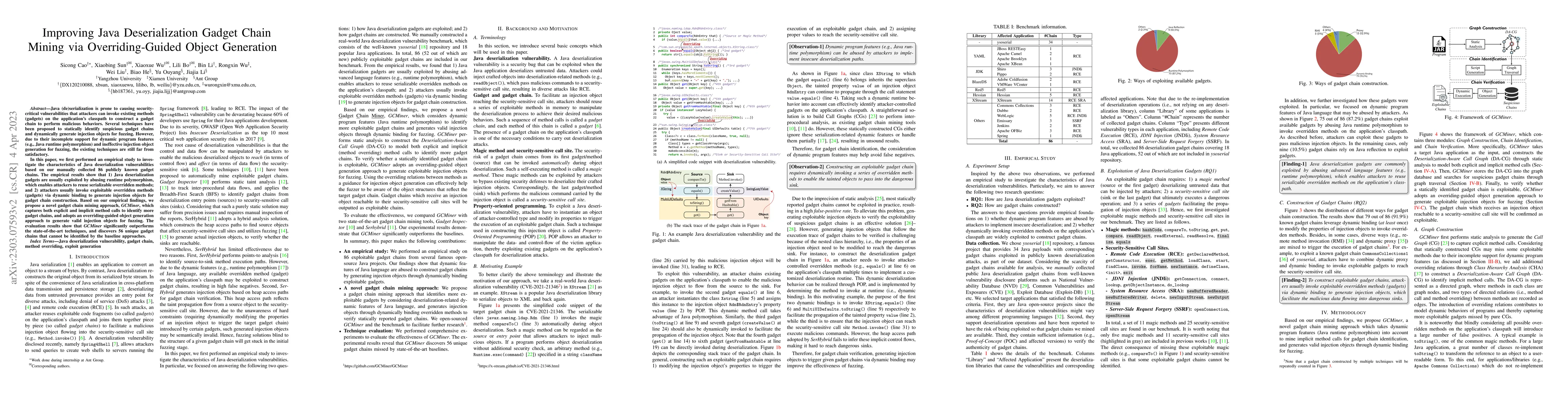 Thumbnail for Improving Java Deserialization Gadget Chain Mining via Overriding-Guided
  Object Generation
