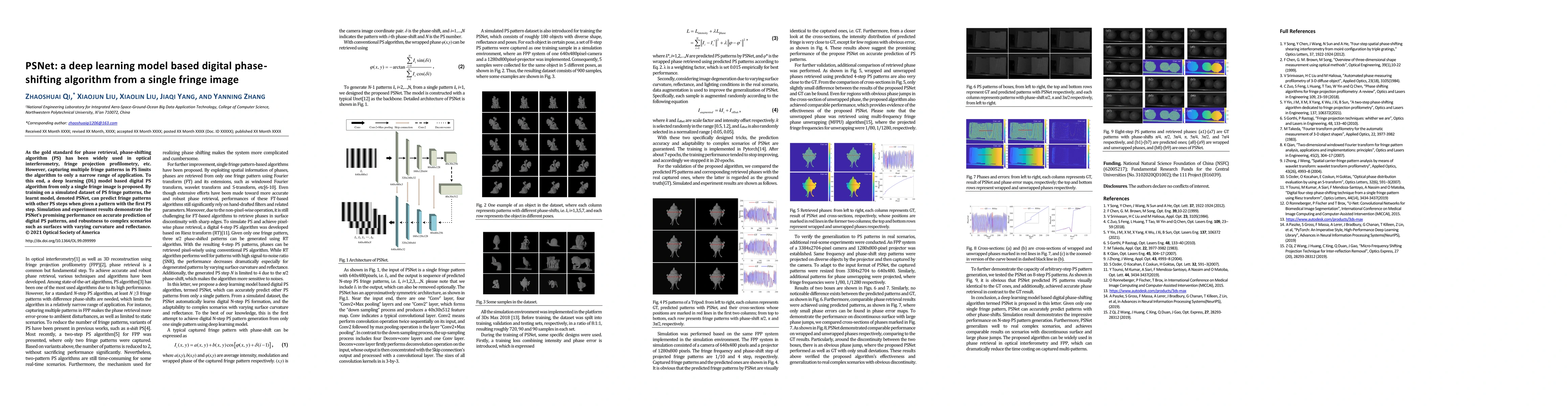 Thumbnail for PSNet: a deep learning model based digital phase shifting algorithm from
  a single fringe image