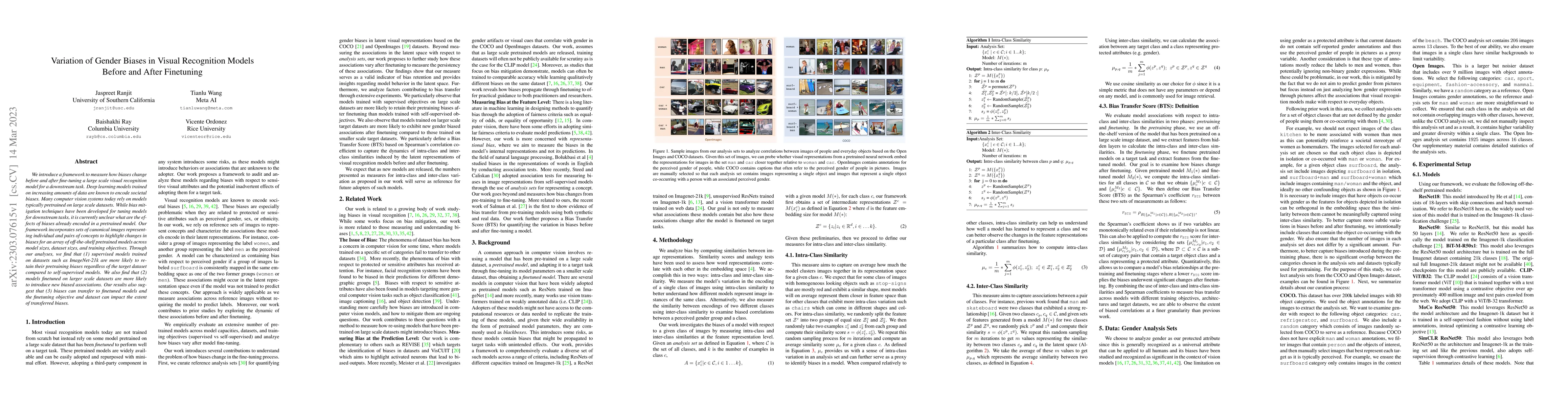 Thumbnail for Variation of Gender Biases in Visual Recognition Models Before and After
  Finetuning