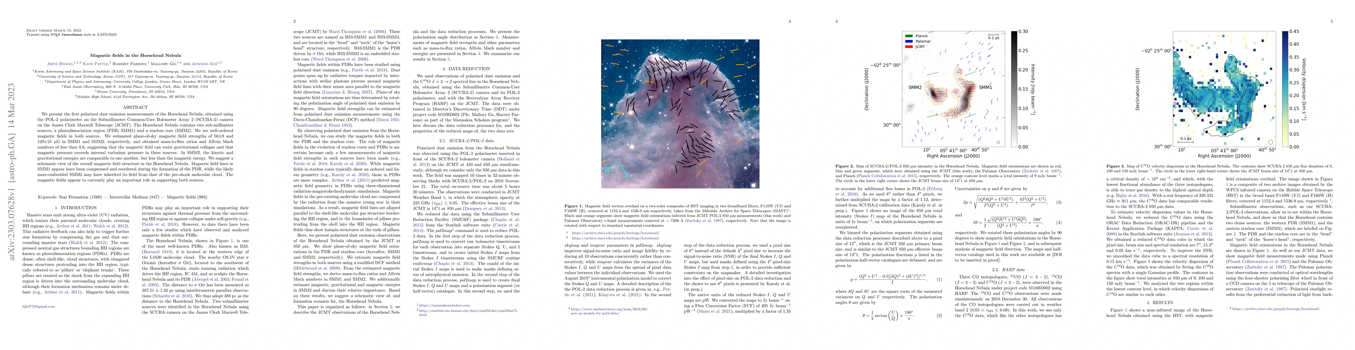 Thumbnail for Magnetic fields in the Horsehead Nebula