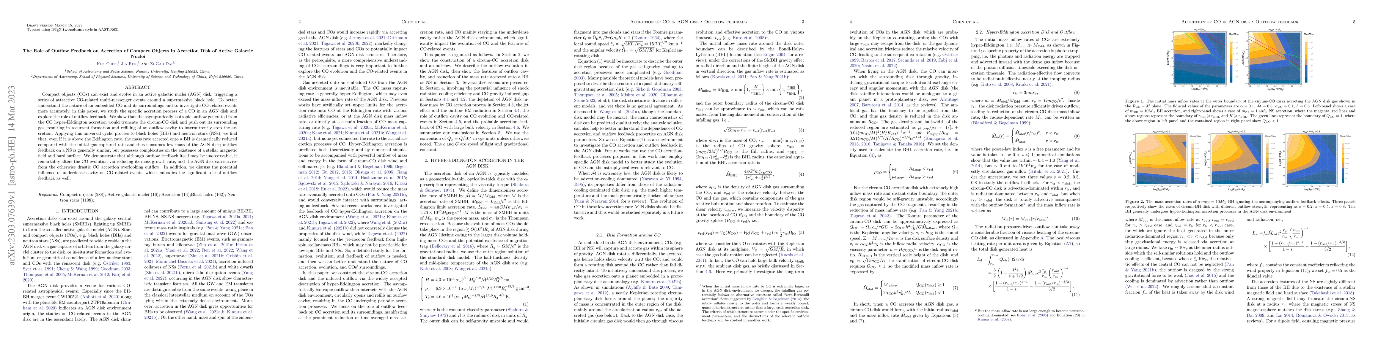 Thumbnail for The Role of Outflow Feedback on Accretion of Compact Objects in
  Accretion Disk of Active Galactic Nuclei