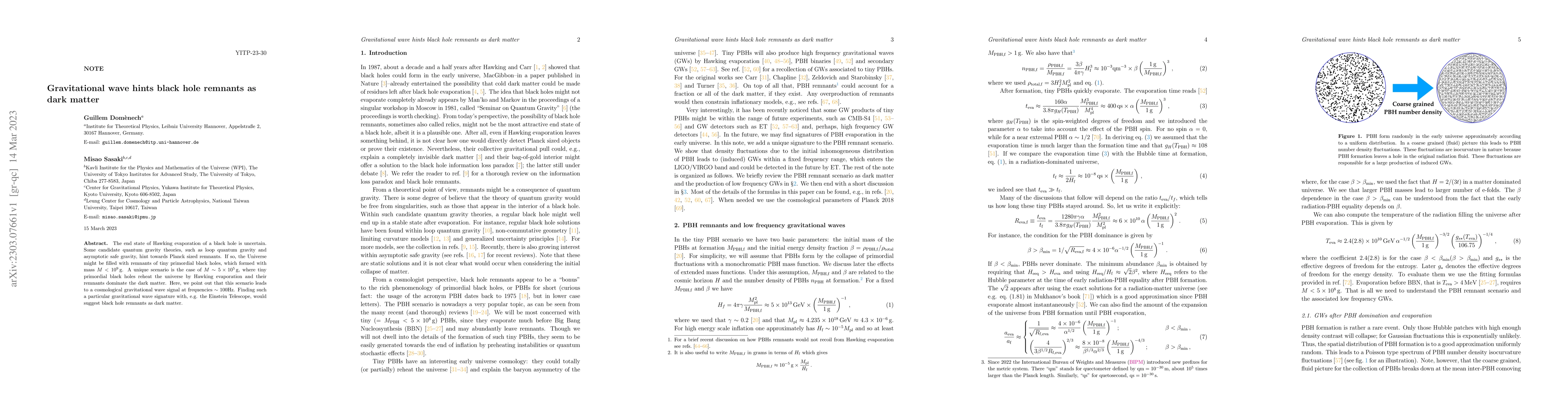 Thumbnail for Gravitational wave hints black hole remnants as dark matter