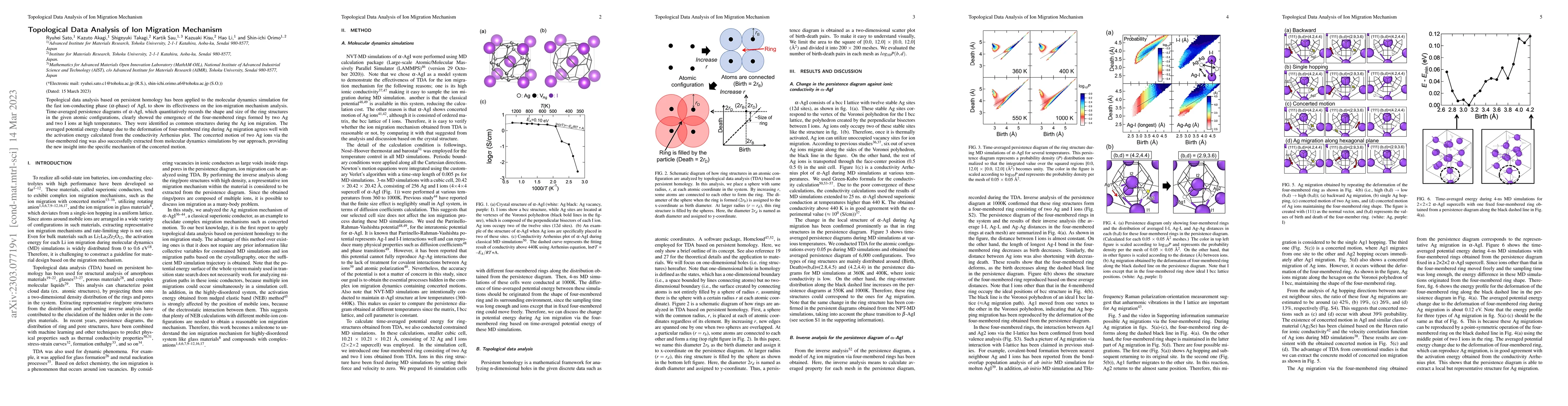 Thumbnail for Topological Data Analysis of Ion Migration Mechanism