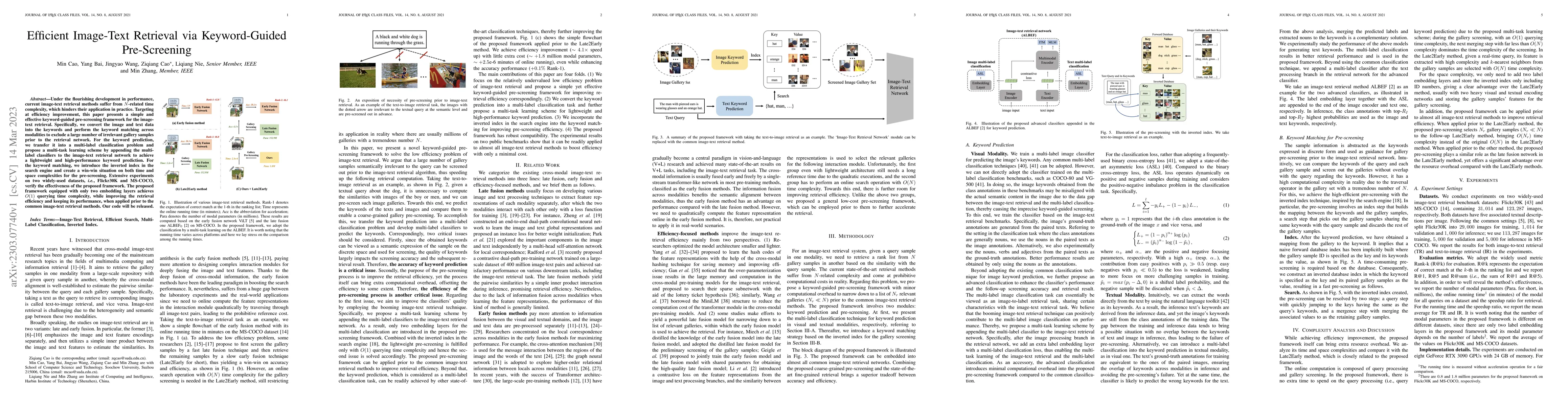 Thumbnail for Efficient Image-Text Retrieval via Keyword-Guided Pre-Screening