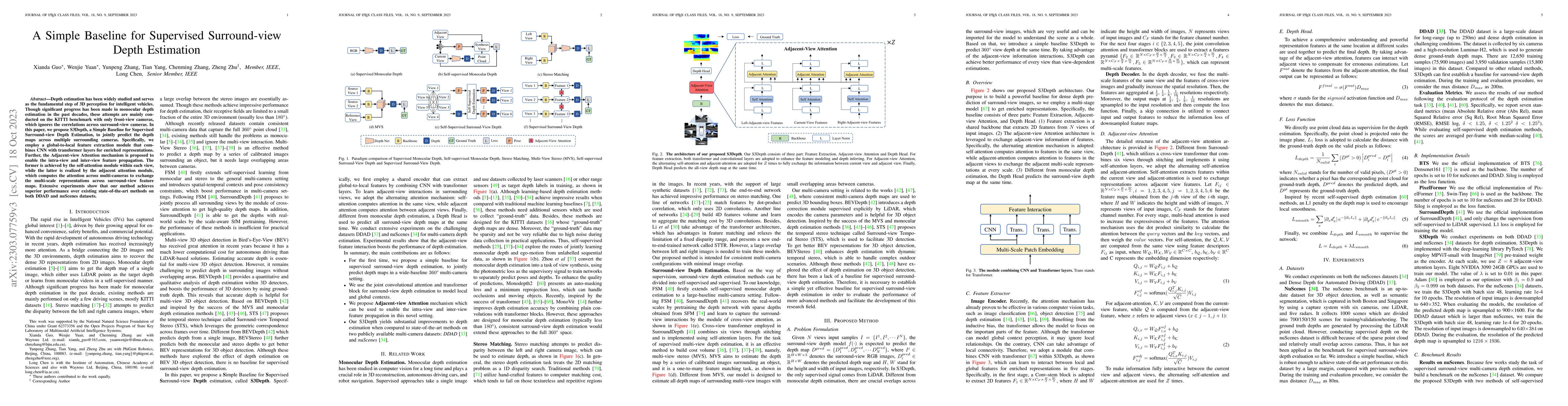 Thumbnail for A Simple Baseline for Supervised Surround-view Depth Estimation