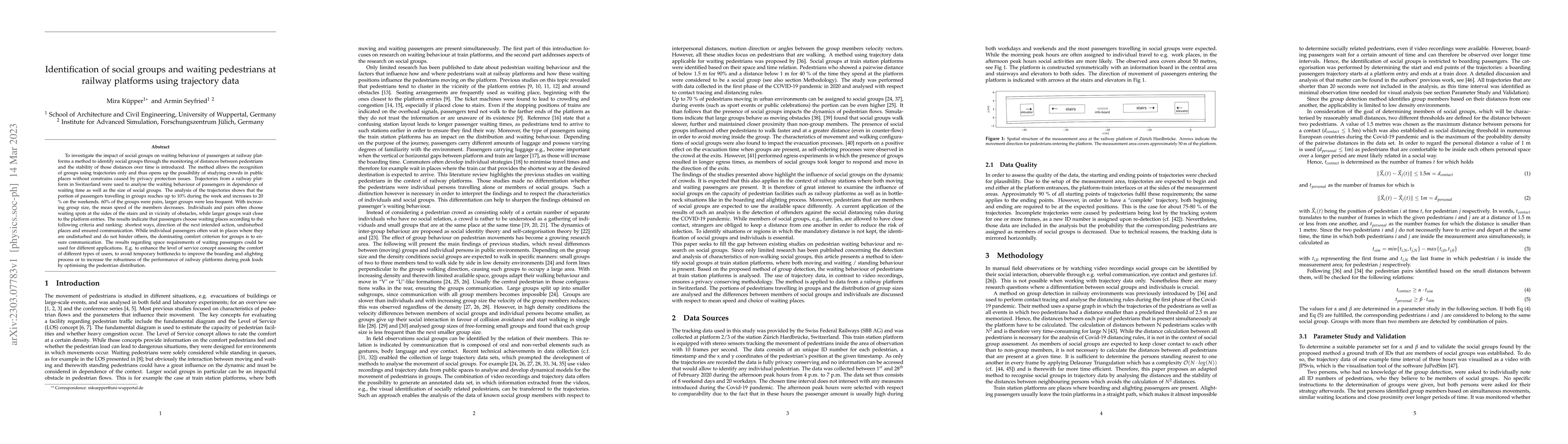 Thumbnail for Identification of social groups and waiting pedestrians at railway
  platforms using trajectory data