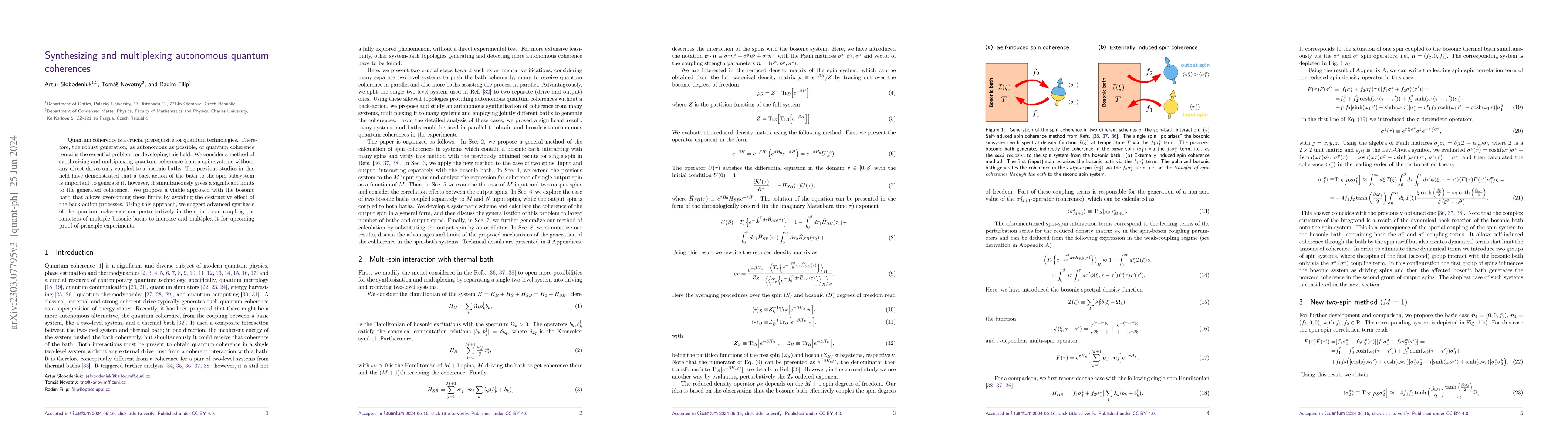 Thumbnail for Synthesizing and multiplexing autonomous quantum coherences