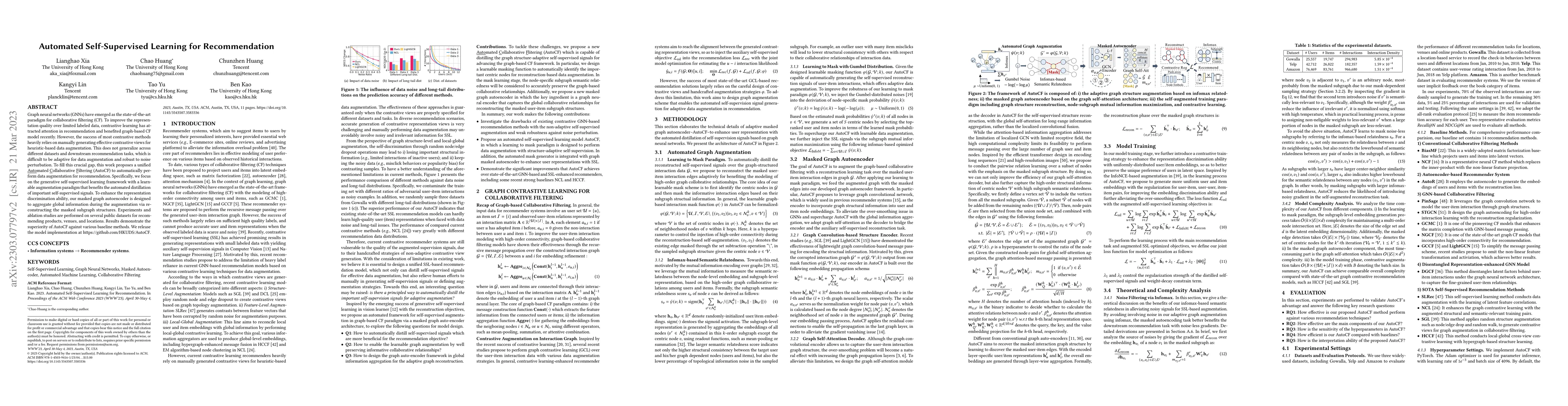 Thumbnail for Automated Self-Supervised Learning for Recommendation