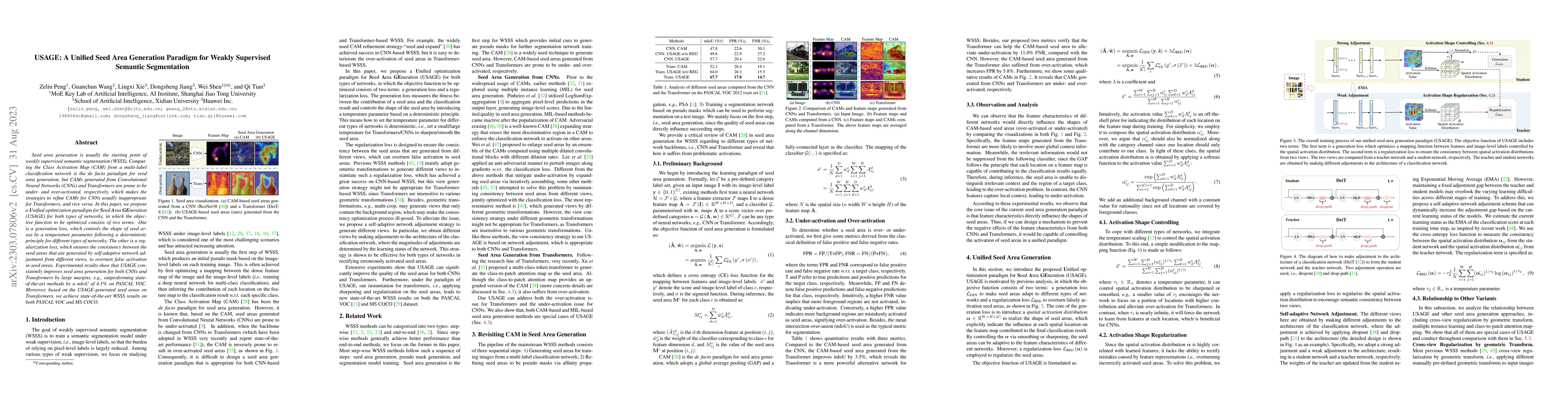 Thumbnail for USAGE: A Unified Seed Area Generation Paradigm for Weakly Supervised
  Semantic Segmentation