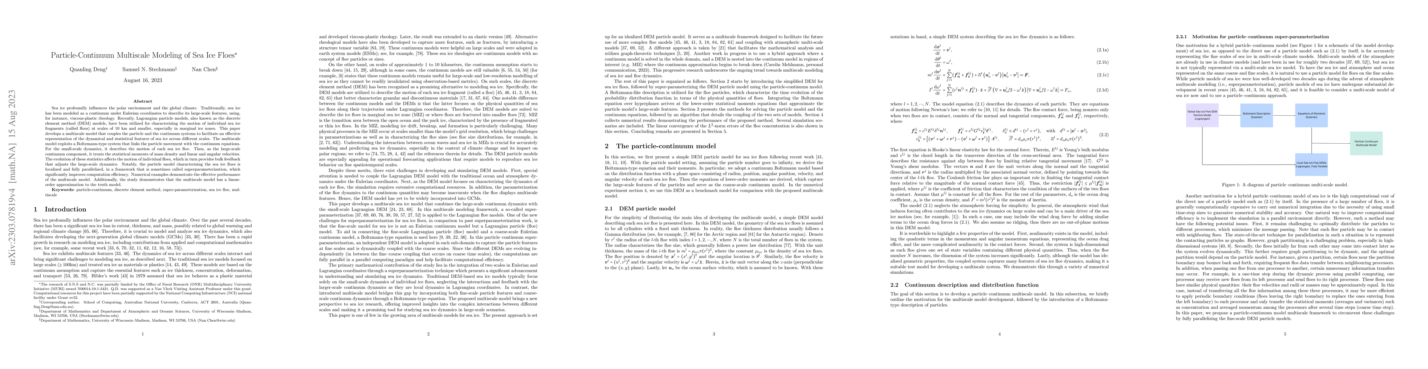 Thumbnail for Particle-Continuum Multiscale Modeling of Sea Ice Floes
