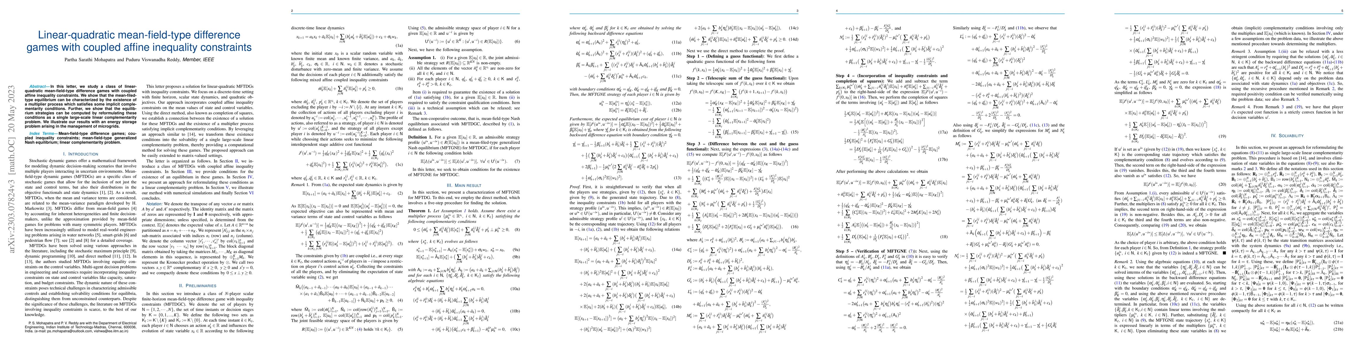 Thumbnail for Linear-quadratic mean-field-type difference games with coupled affine
  inequality constraints