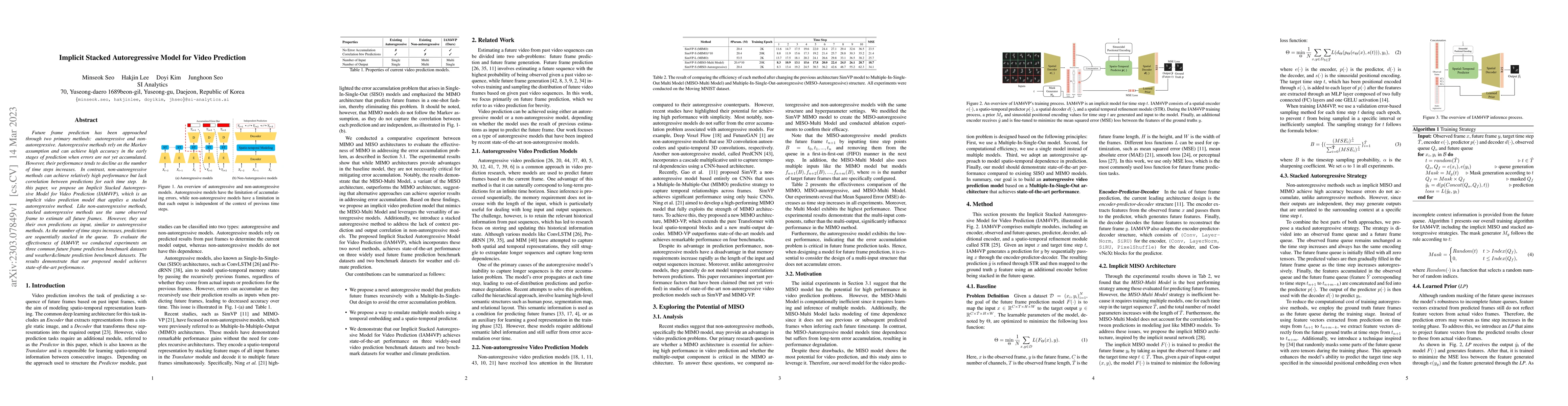 Thumbnail for Implicit Stacked Autoregressive Model for Video Prediction